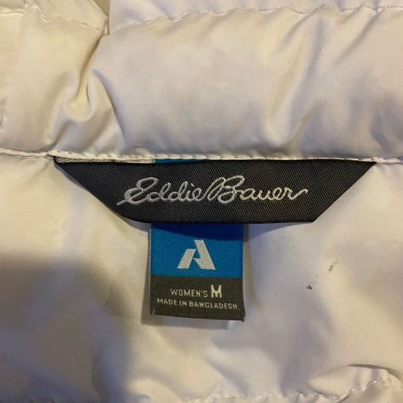 Eddie Bauer Down Puffy Hooded Jacket Medium - Picture 5 of 13